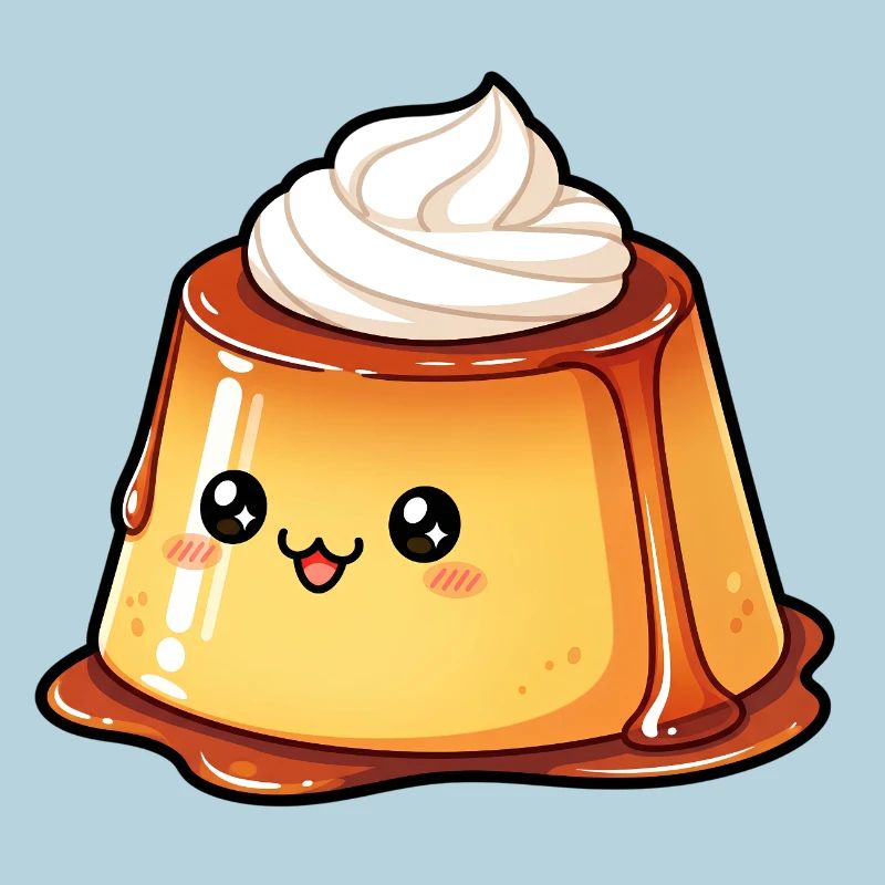 Kawaii Karamellpudding