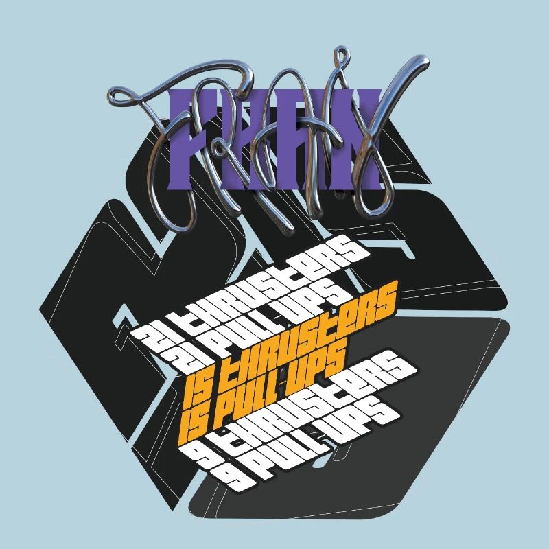 Graphisme de la version sombre du Fran Hero WOD Cross Training
