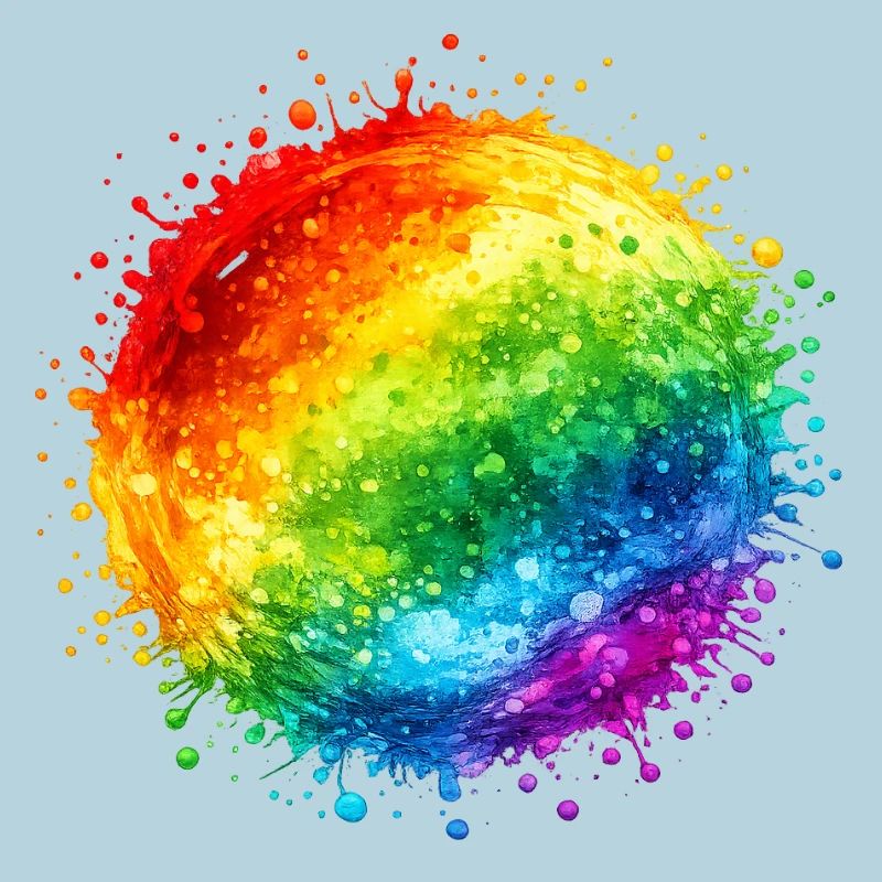 Regenbogenfarbene Farbspritzer Explosion