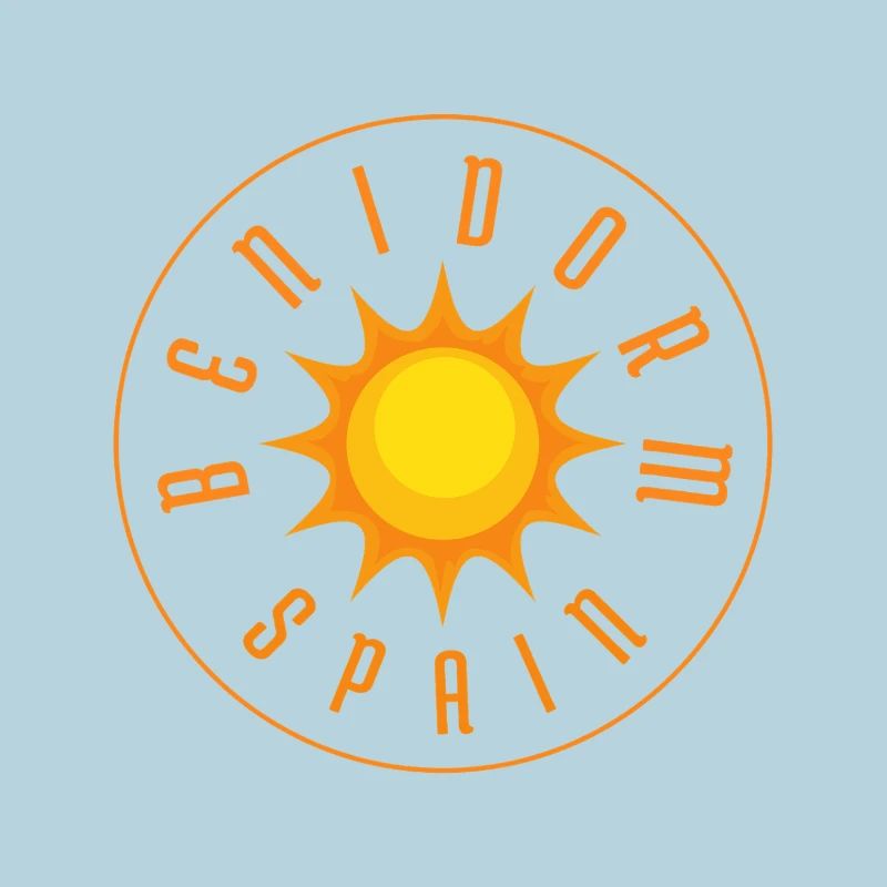 Benidorm Sunburst Circle Logo-Abzeichen