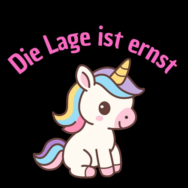 LAGE IST ERNST, COOLES EINHORN! LUSTIGER SPRUCH