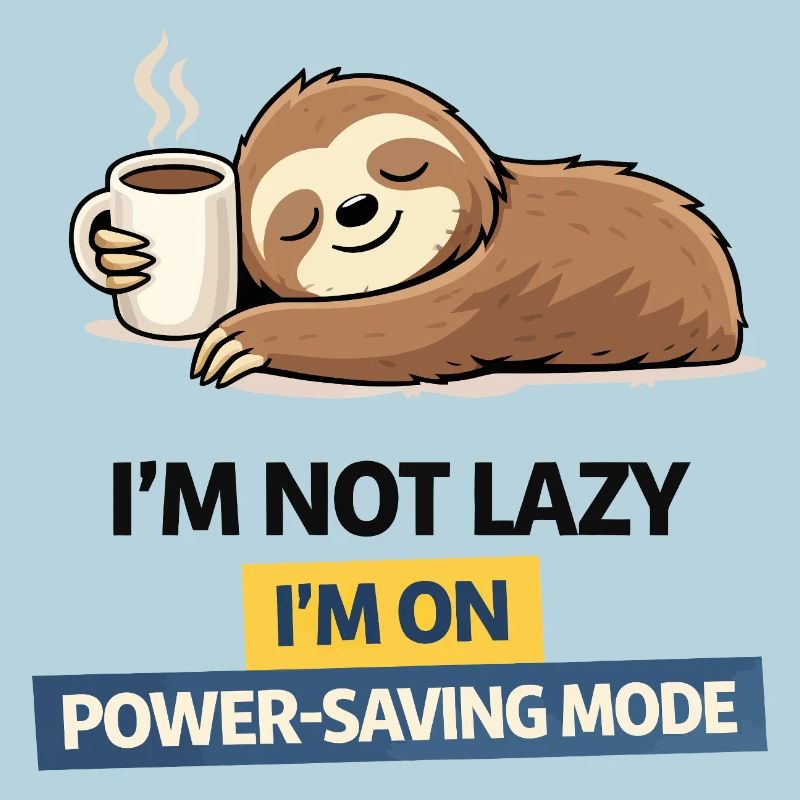 Sloth Power Saving Mode Tee