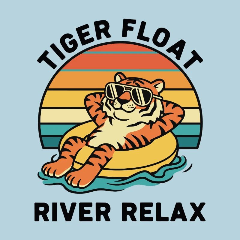 Tigre Bouée Rétro Tiger Float River Relax