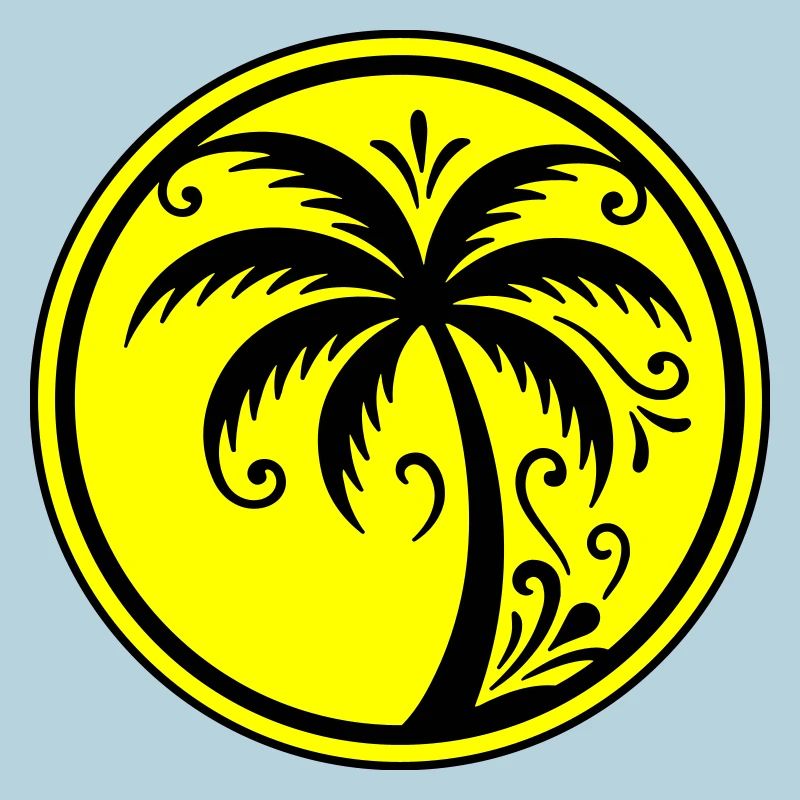 Plage icône des palmiers