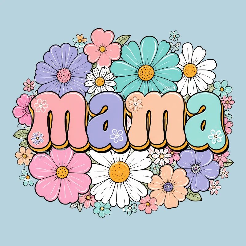 Fleurs de maman rétro