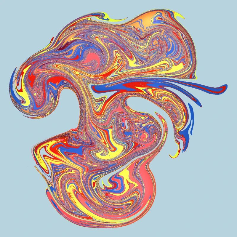 Psychedelische Marmor-Wirbel