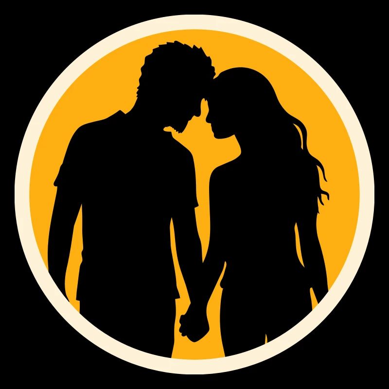 Couple Silhouette Amour Romance Petit ami de la Saint-Valentin