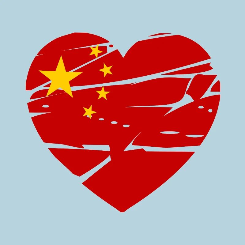 Cœur du drapeau chinois