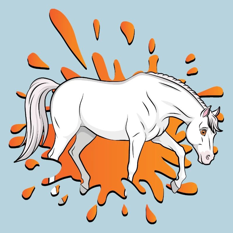 Un dessin style manga d'un cheval Abbayan