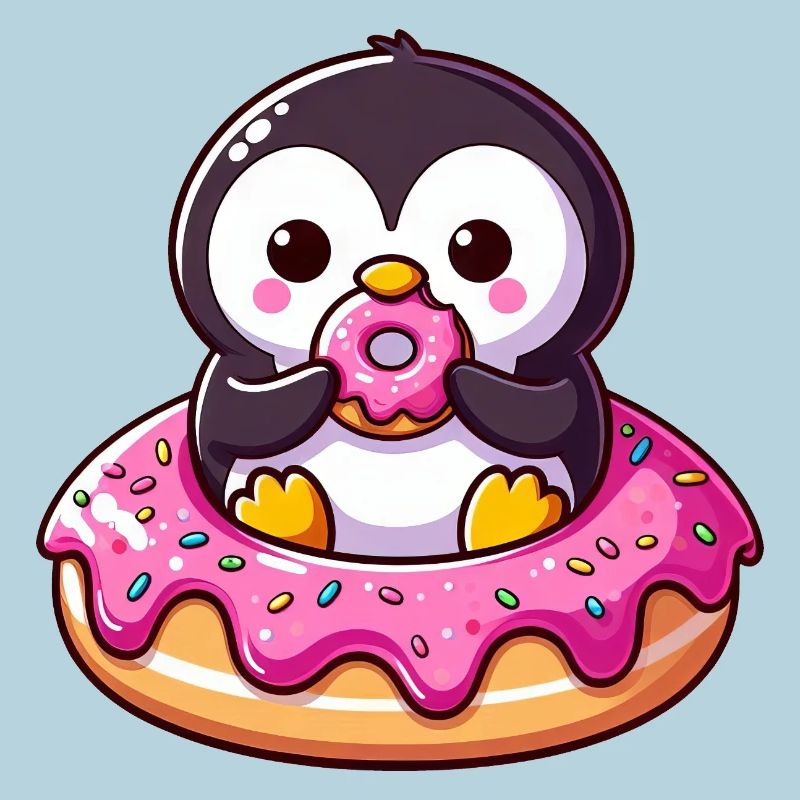 Mignon pingouin beignet dessert Snacking Yummy