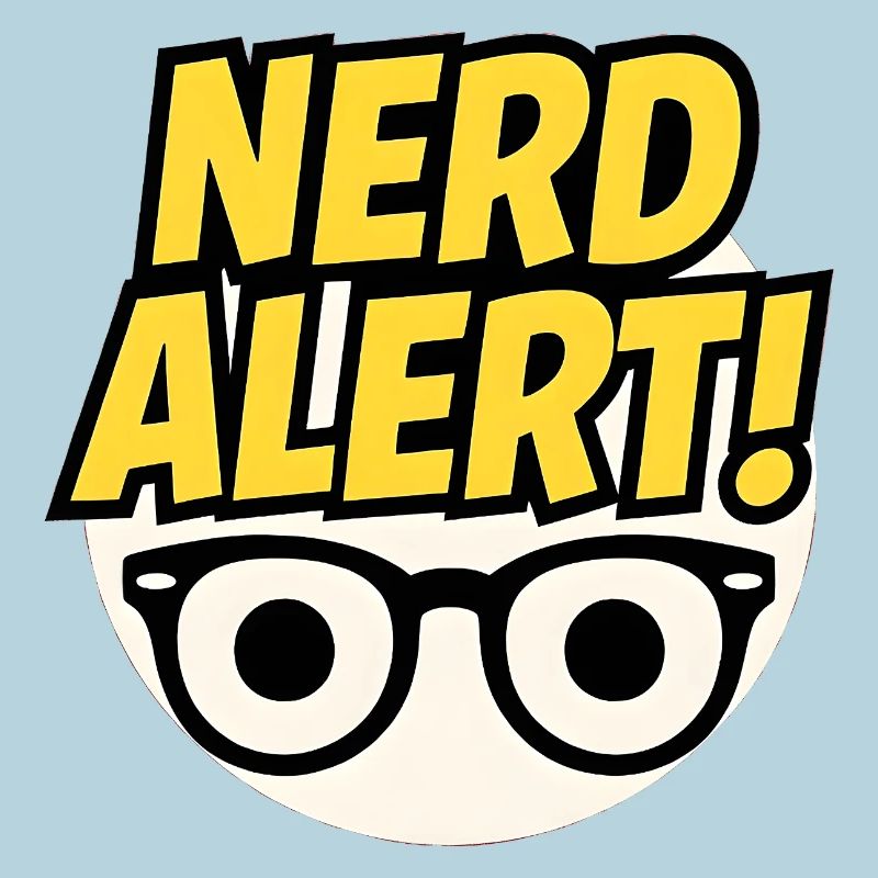 Nerd Alert Spaßdesign mit Brille