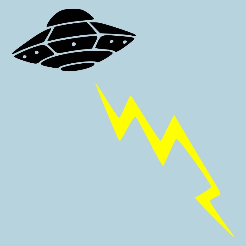 UFO Invasion Lightning Attack Alien Vector
