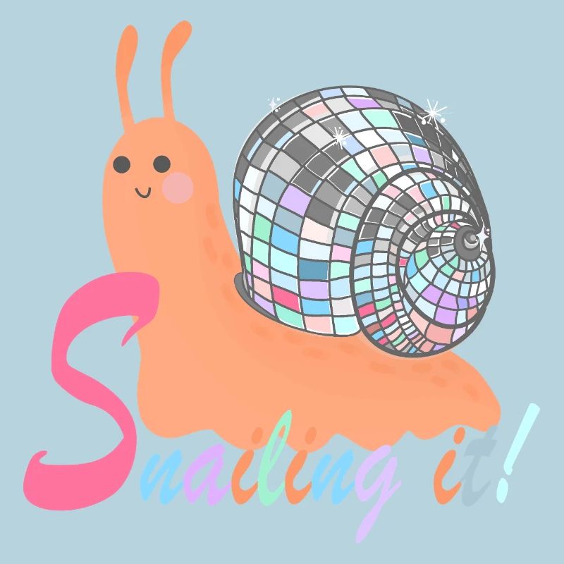 Escargot ! – Escargot coloré avec boule disco