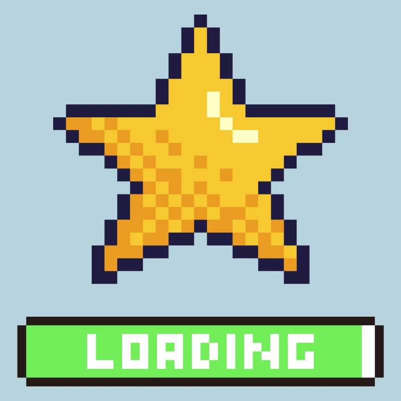 loading pixel étoile