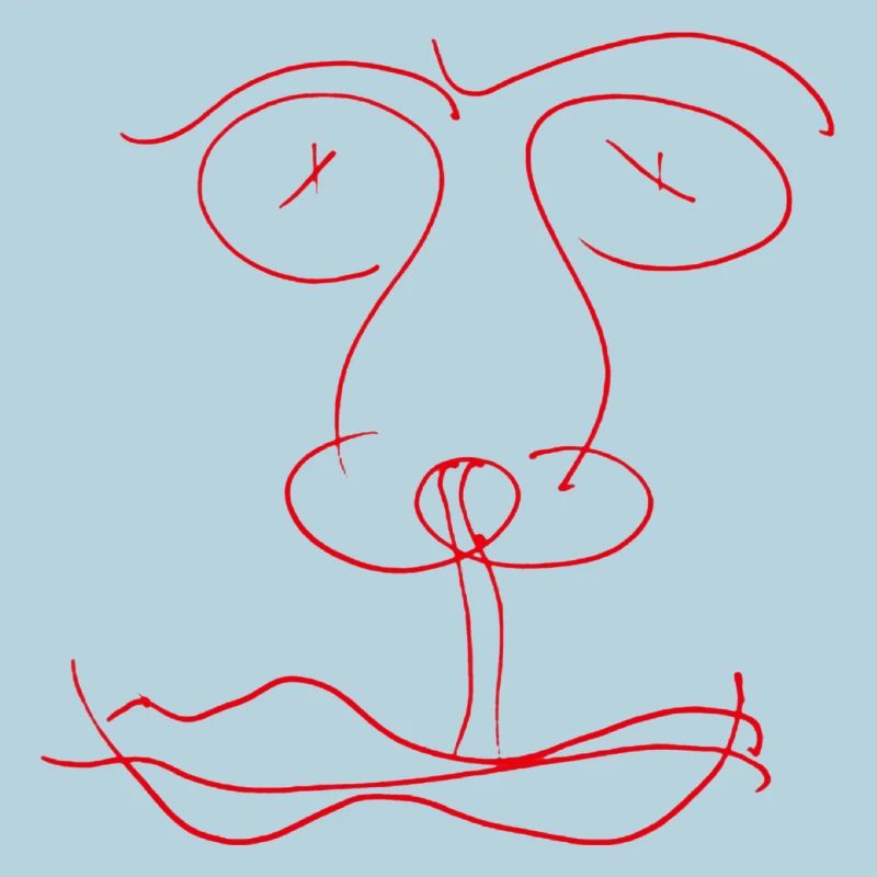 Red line face