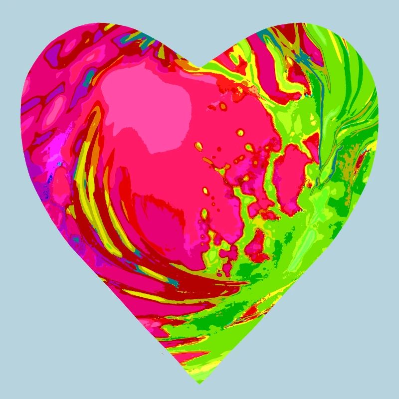 Psychedelisches Herzfarben Muster