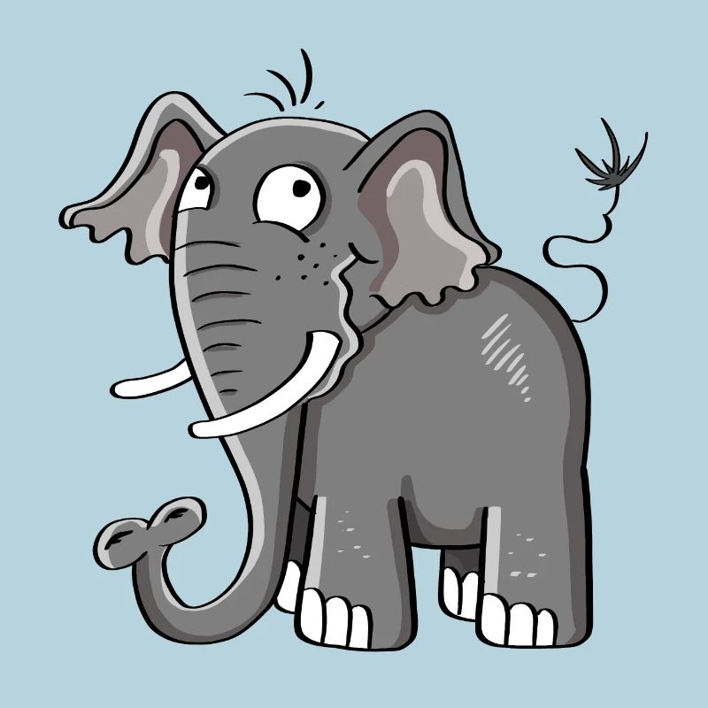 Little Gray Elephant I Elephant Comic Gift