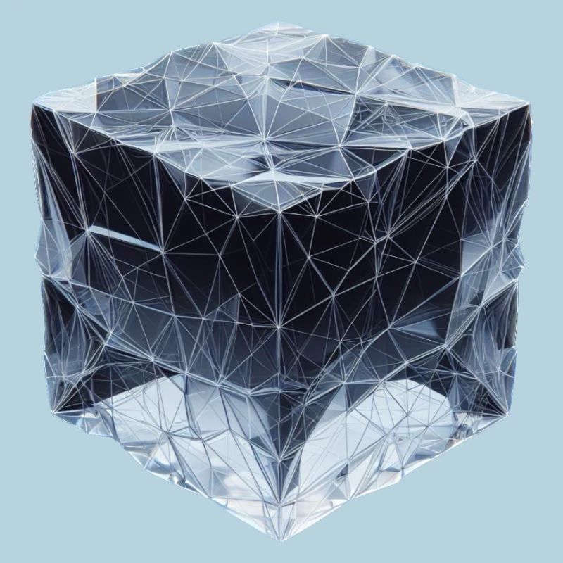 Glaçons de style polygonal