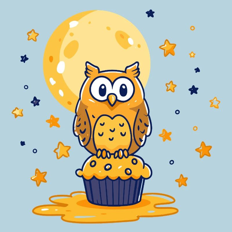 Mondlicht Eulen Cupcake