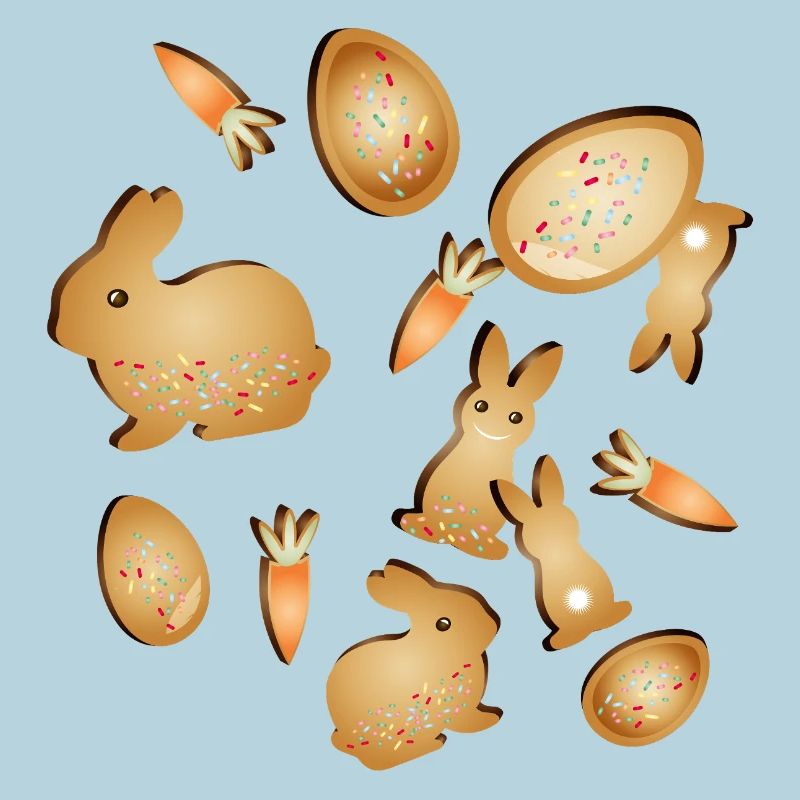 Motifs de biscuits de Pâques avec Bunny & Egg