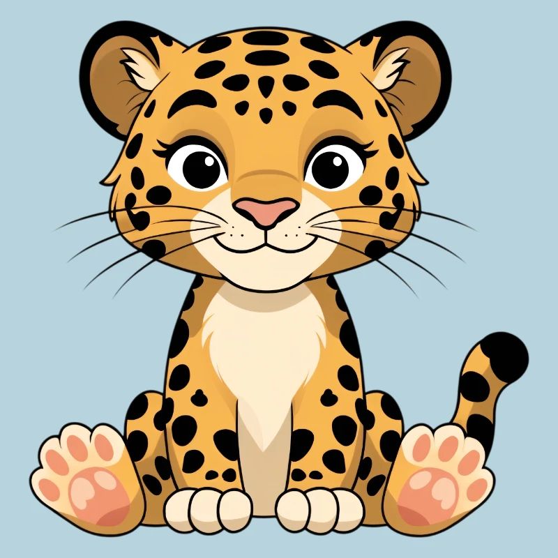 Tirage de dessin animé Chaton Léopard