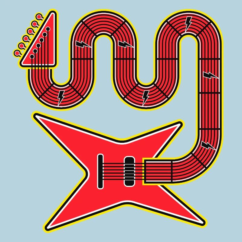 Rote Abstract Shape E-Gitarre