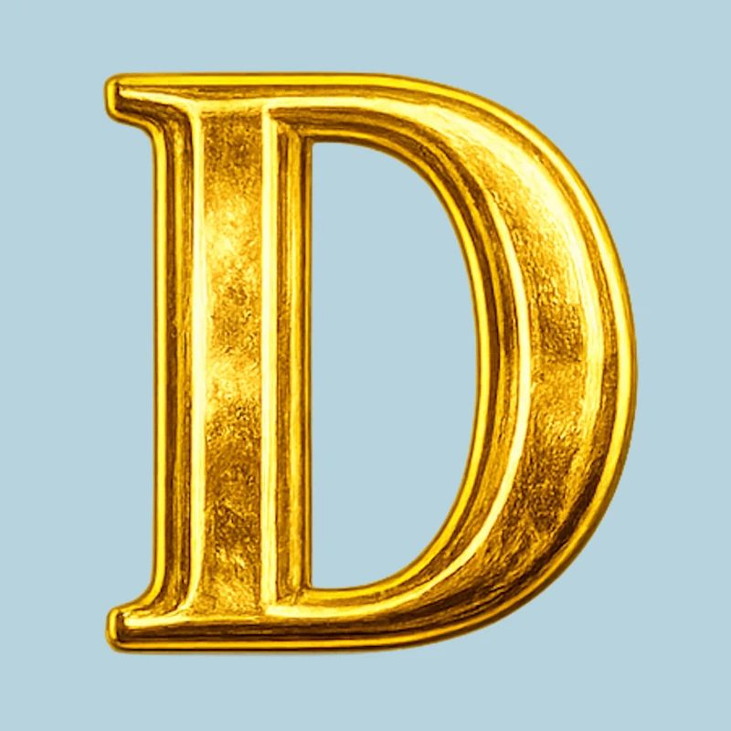Monogramme en D Or