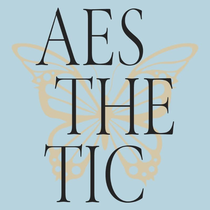 Aesthetic Butterfly Typography Tee