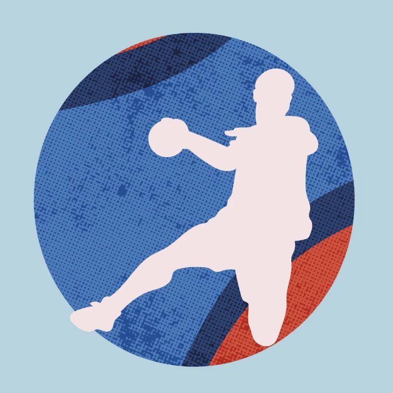Silhouette de basket dans une pop rétro