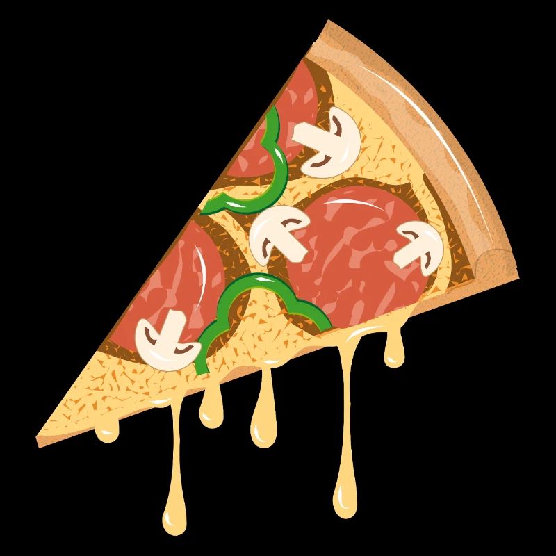 Pizza slice drawn in classic look