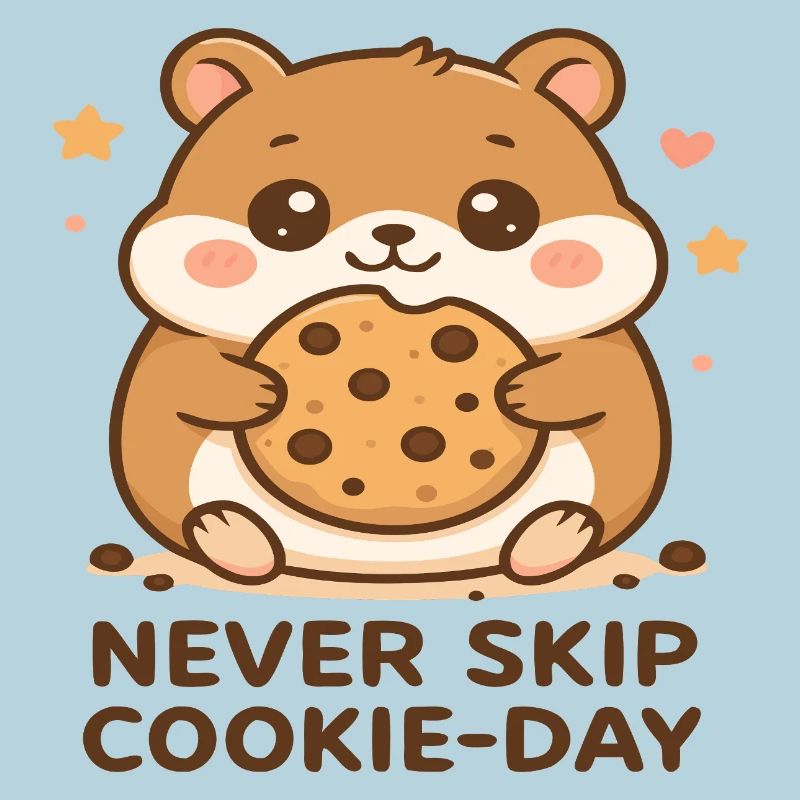 Hamster heureux des biscuits