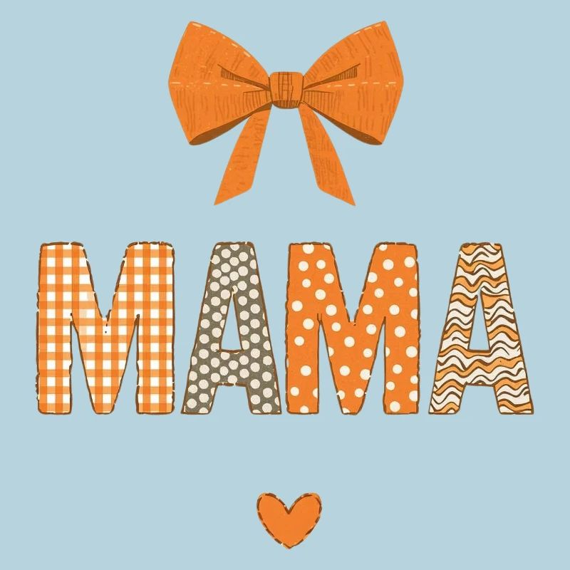 Orange Mom Patchwork Muster