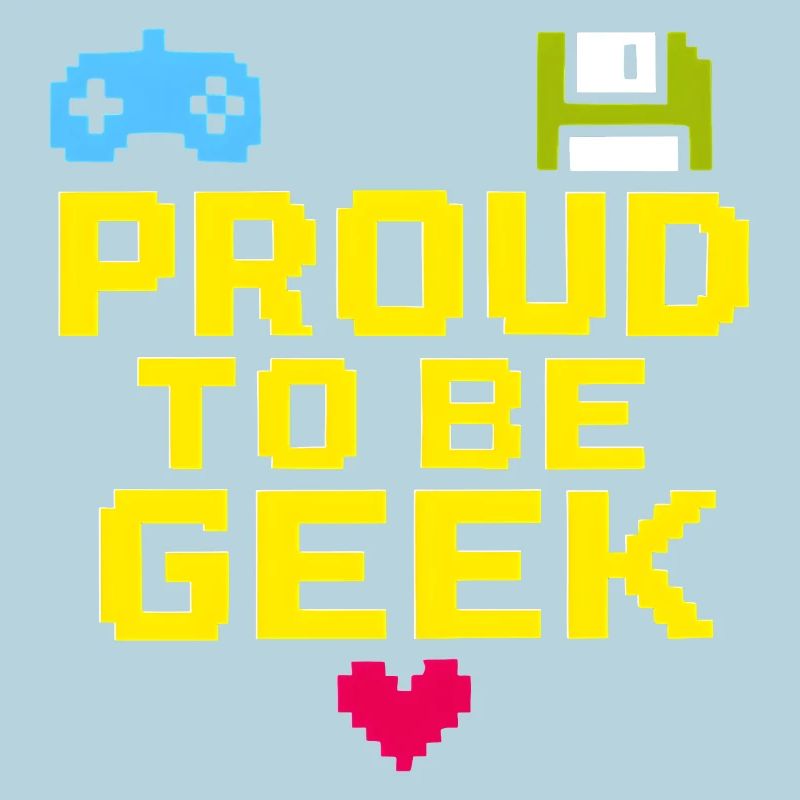Stolzer Retro-Pixel-Geek
