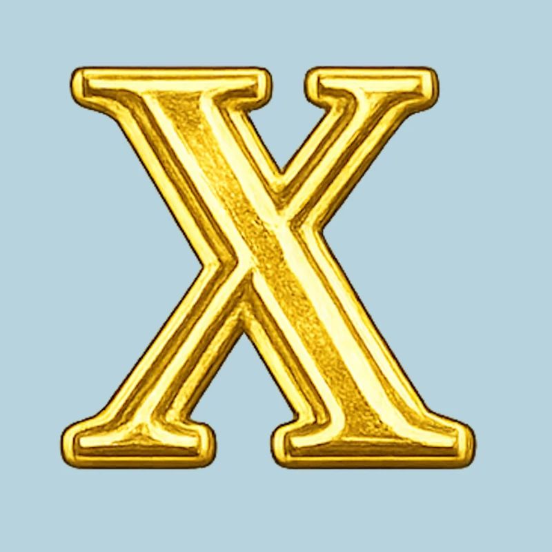 Emblème du X doré