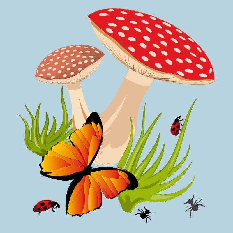 Champignons, Papillon