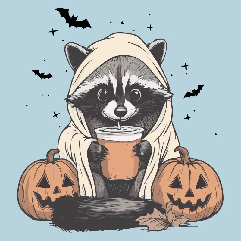 Pull d’Halloween, raton laveur Halloween, Cadeau