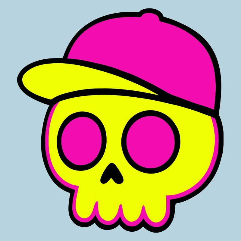 Conception de calotte crânienne néon