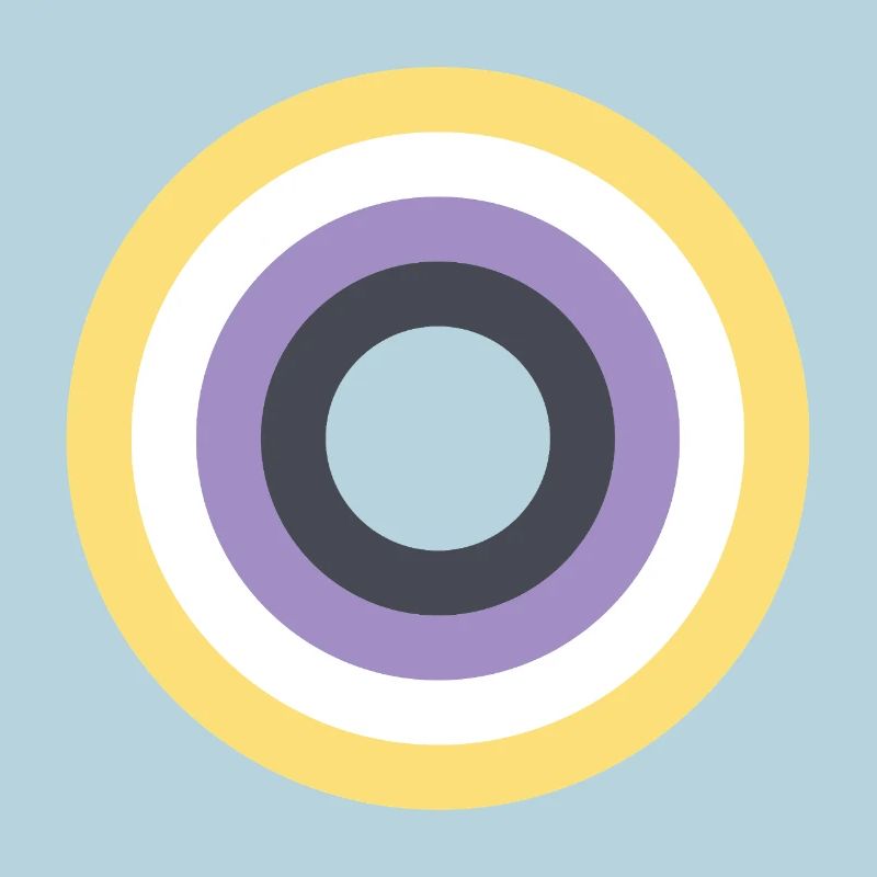Concentric Ring Palette LGBTQ Non Binary