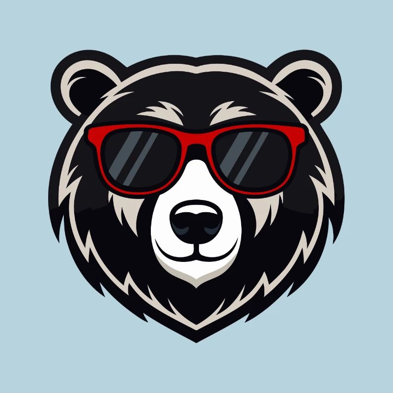 Ourson cool lunettes rouges