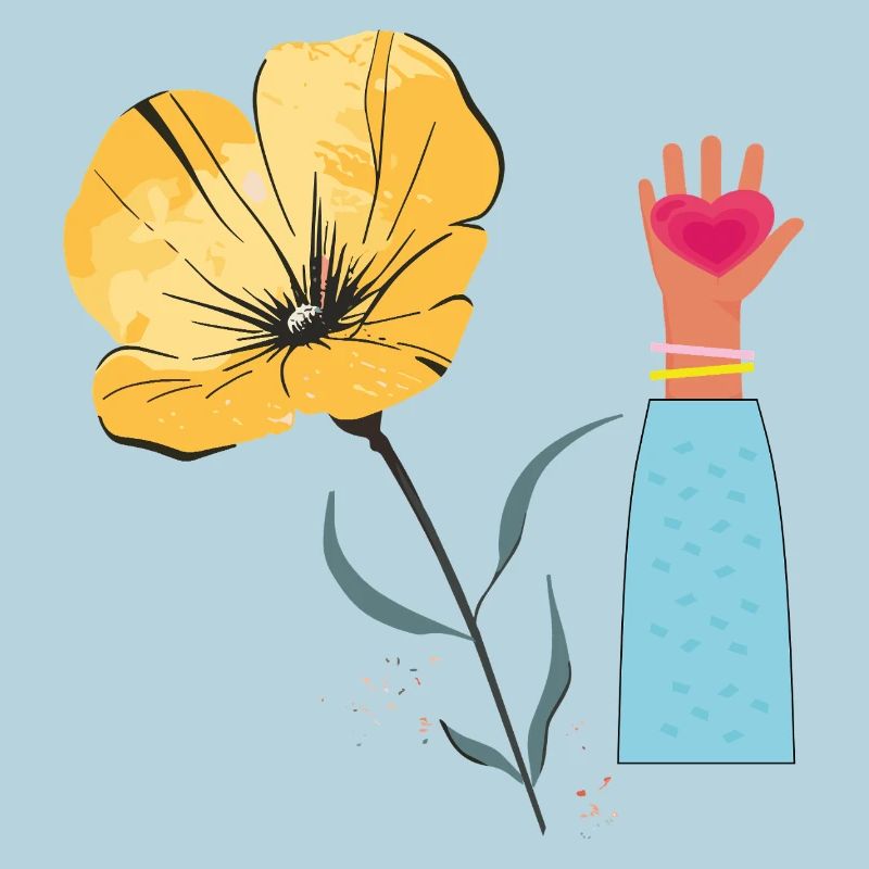 Blume Hand Herz 