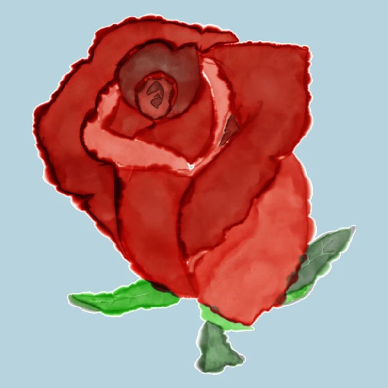 Illustration de rose romantique