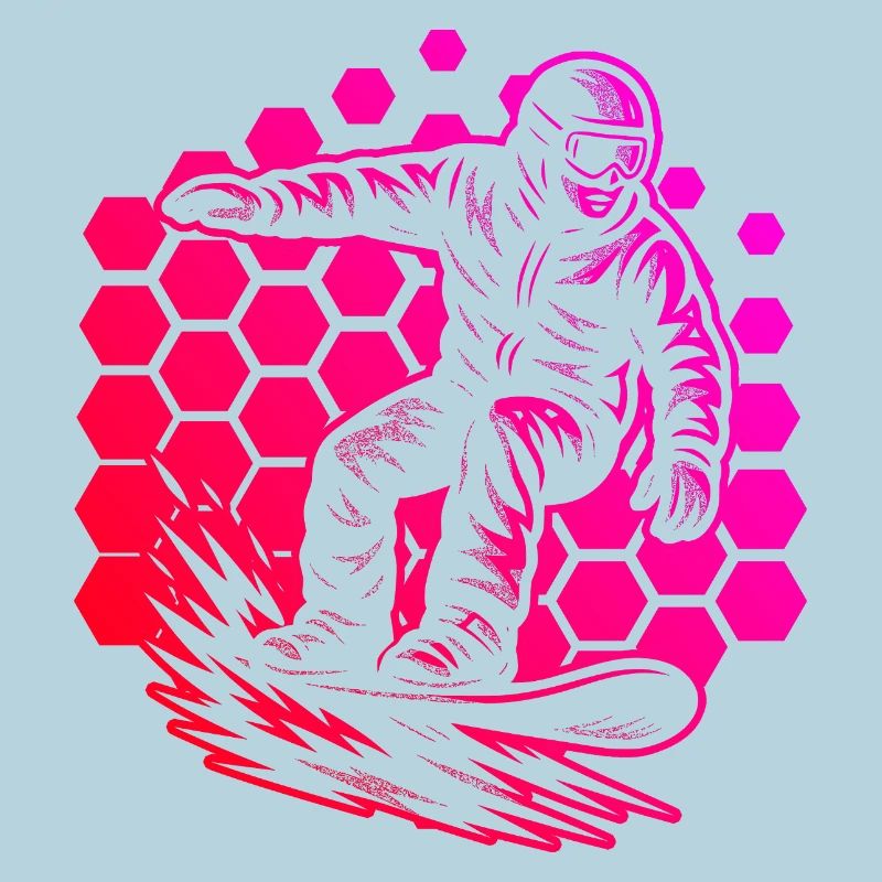 Conception vintage de snowboard pour snowboard