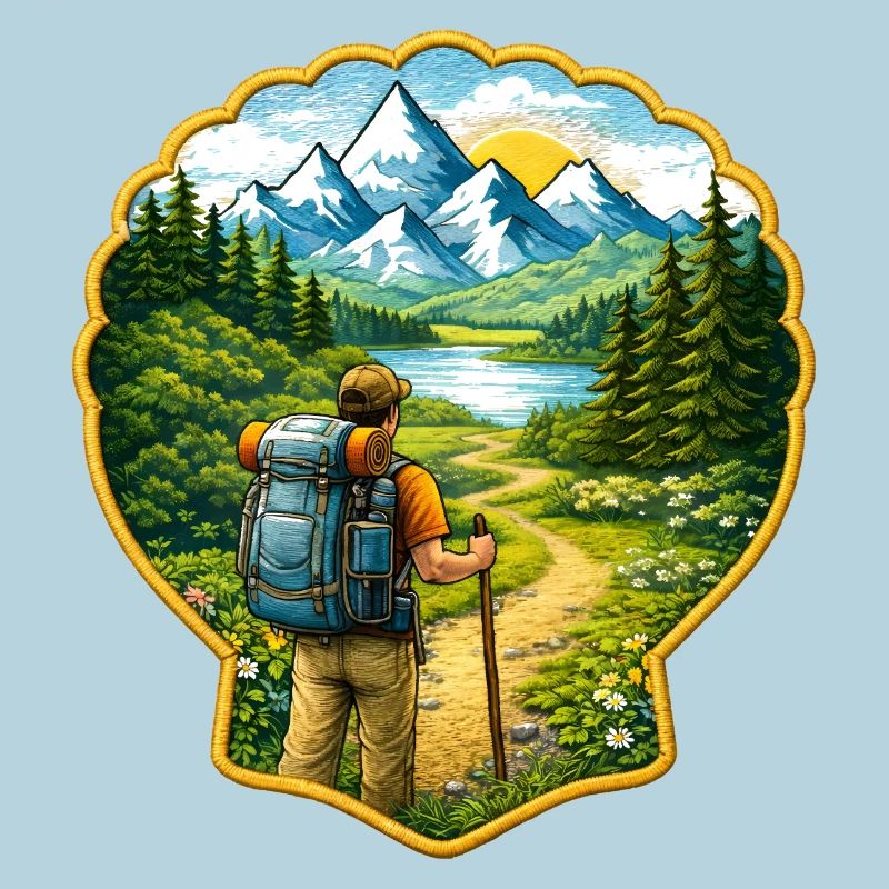 Patch de la Voie de St. James avec coquille Saint-Jacques