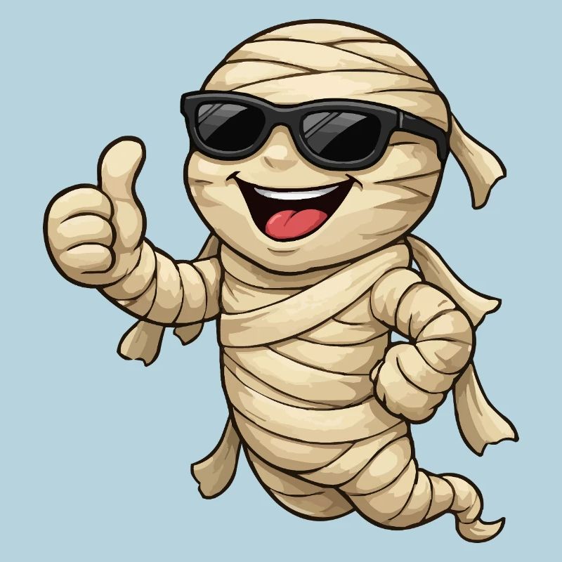 Coole Mumie mit Sonnenbrille