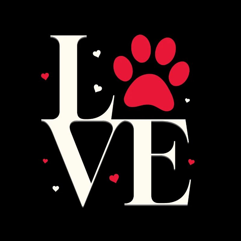 L’amour avec une empreinte de patte