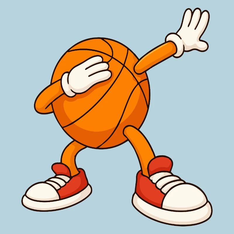 Mascotte de basket-ball couvrant le visage