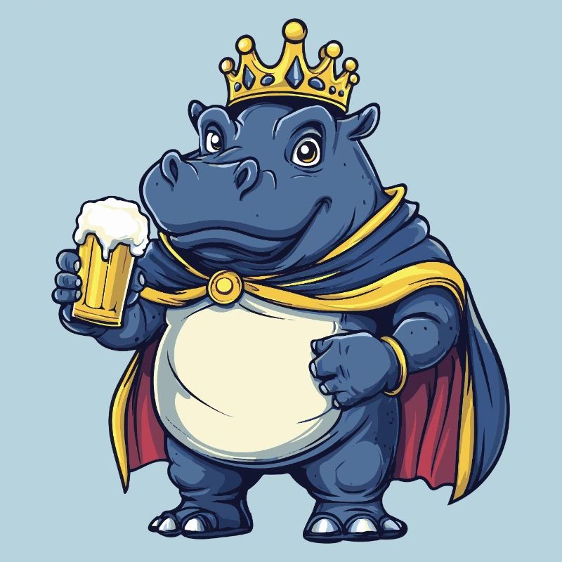 Nilpferd Bier König