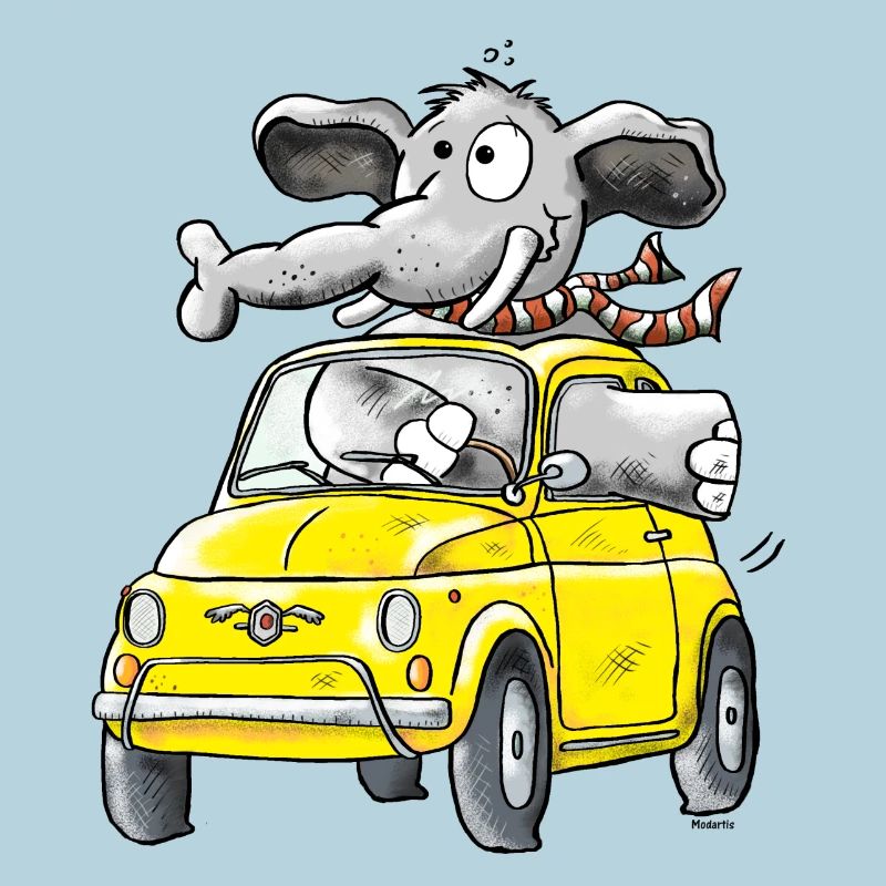 Elefantenrollschuh - Auto