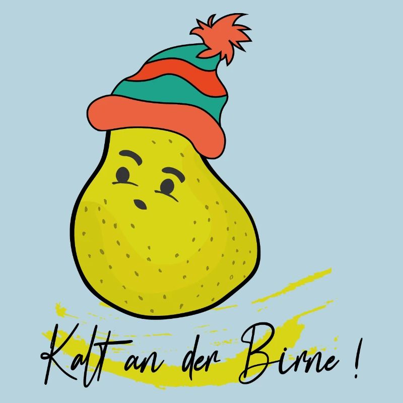 Birne mit Mütze
