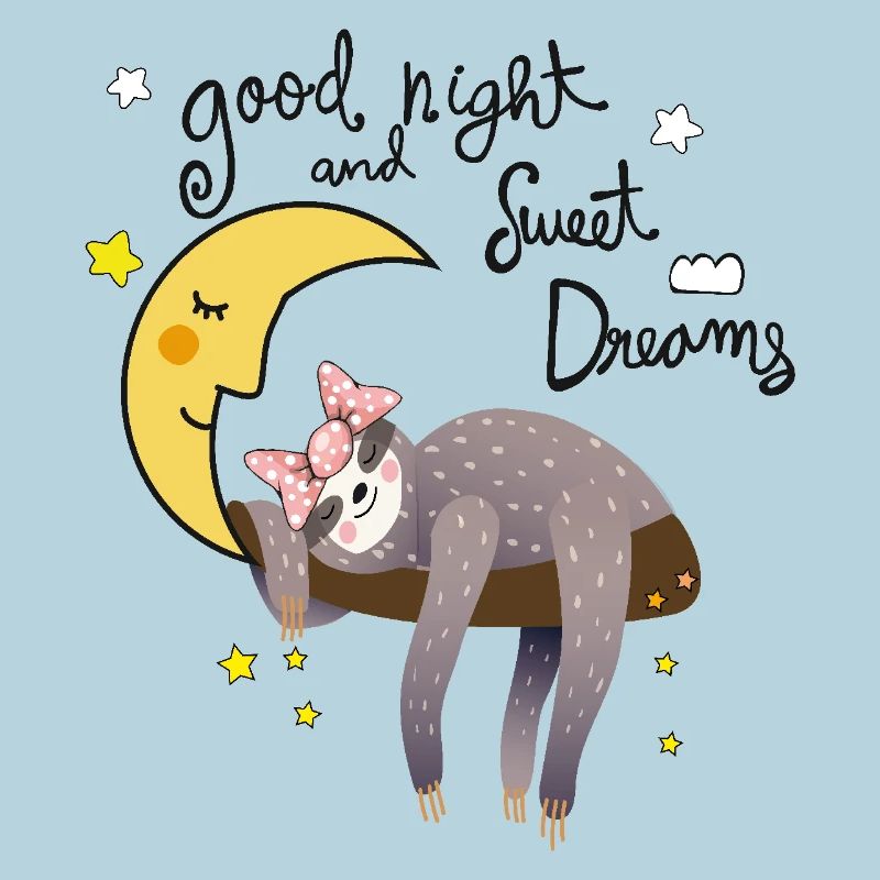Faultier mit Mond